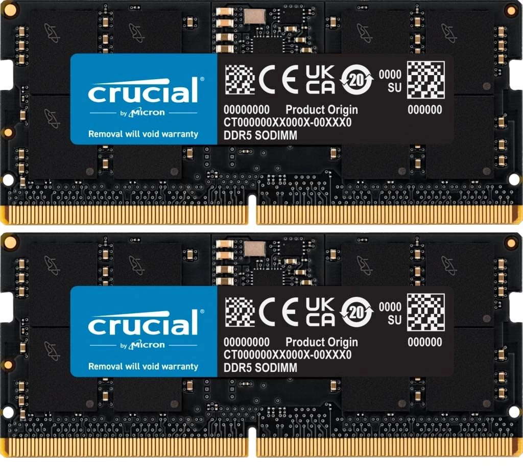 Pamięć Crucial DDR5 32GB (2 x 16GB) 5600 CL46 SODIMM Czarny