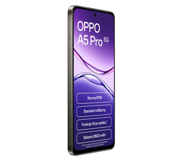 OPPO A5 Pro 5G 8/256GB Funkcje AI 6,6" 120Hz 50Mpix Brązowy - Kup na Raty - RRSO 0%