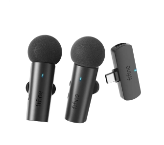 Mikrofon Fifine M8 Bezprzewodowy Pojemnościowy Czarny