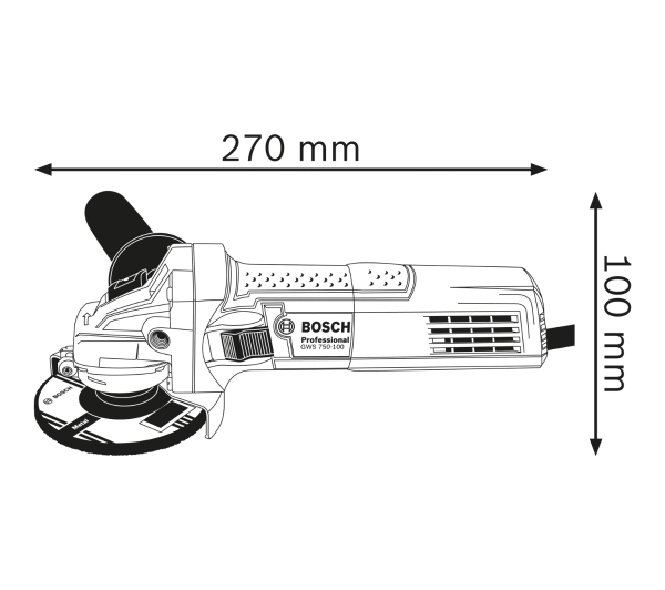 Bosch Professional GWS 750 0601394000