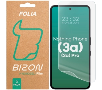 Folia hydrożelowa Bizon na ekran Hydrogel Front do Nothing Phone 3a / 3a Pro 2 sztuki