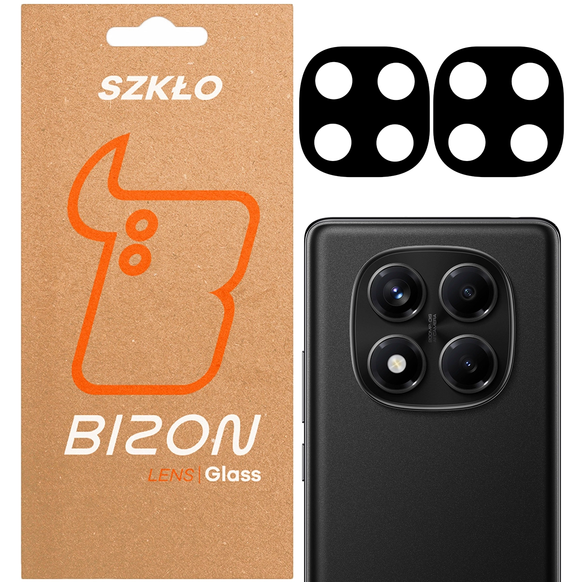 Szkło ochronne Bizon na aparat Silk Lens do Xiaomi Redmi Note 14 Pro 4G 2 sztuki