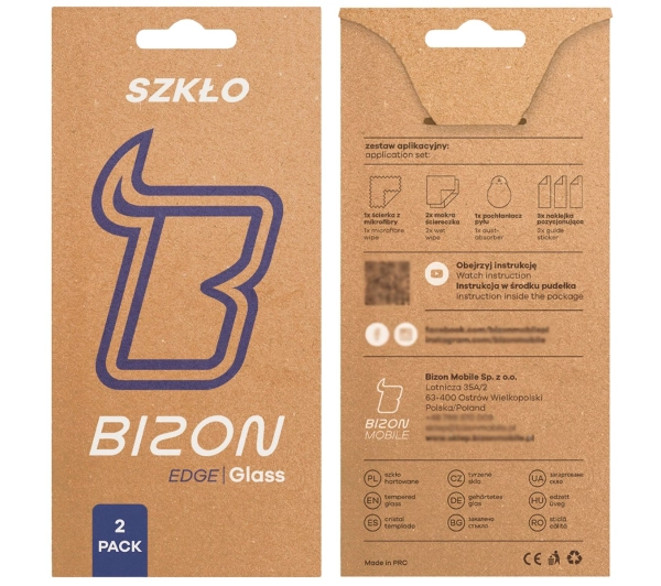 Bizon 2x Szkło + szybka na aparat Edge 2 Pack do Xiaomi Poco F7 Ultra