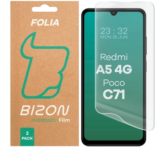 Folia hydrożelowa Bizon na ekran Hydrogel Front do Redmi A5 4G/Poco C71 2 sztuki