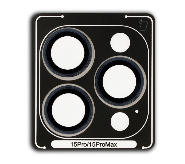 Bizon na aparat z aplikatorem Snap Lens do iPhone 15 Pro/15 Pro Max niebieska ramka