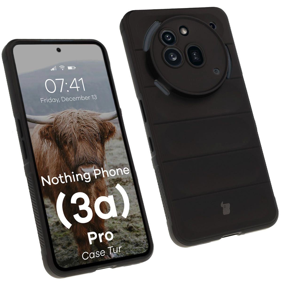 Etui Bizon Tur do Nothing Phone 3a Pro Czarny