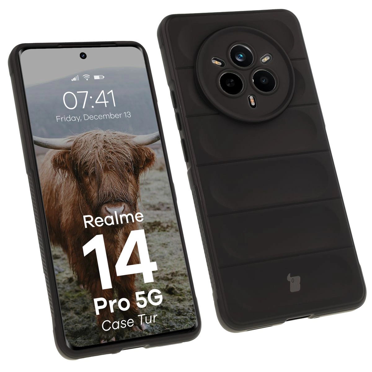 Etui Bizon Tur do Realme 14 Pro 5G Czarny