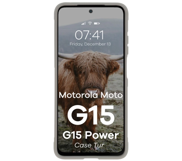 Bizon Tur do Motorola Moto G15/G15 Power Jasnoszary