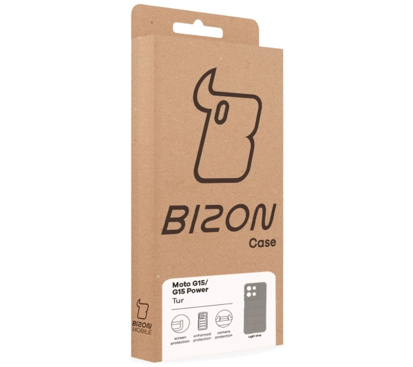 Bizon Tur do Motorola Moto G15/G15 Power Jasnoszary