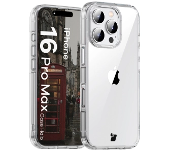 Etui Bizon Halo do iPhone 16 Pro Max Przezroczysty