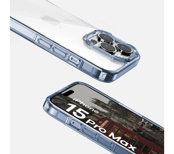 Bizon Halo do iPhone 15 Pro Max Przezroczysto-niebieski