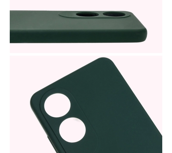 Bizon Silikonowe Soft do Oppo A60 4G Ciemnozielony