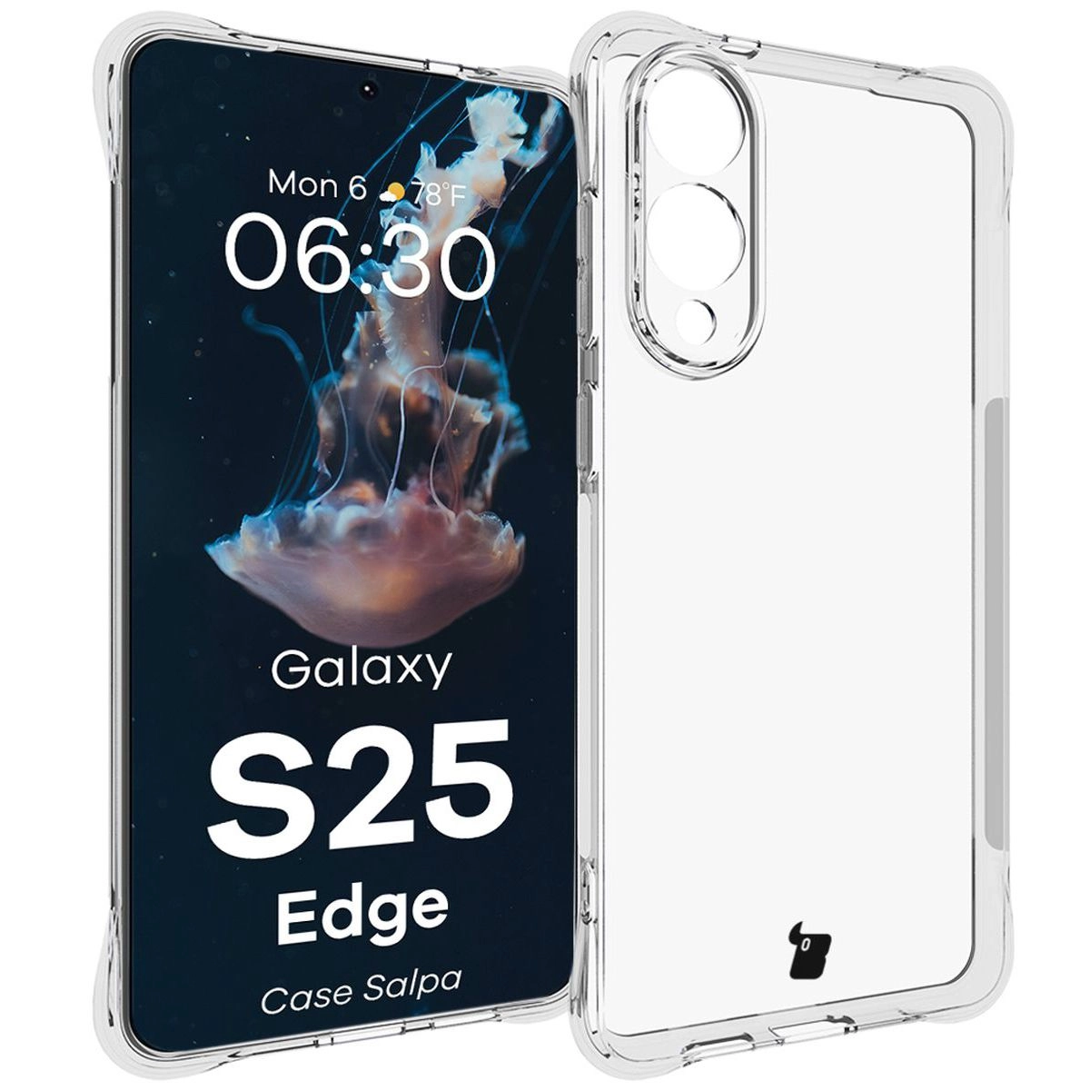 Etui Bizon Salpa do Galaxy S25 Edge Przezroczysty