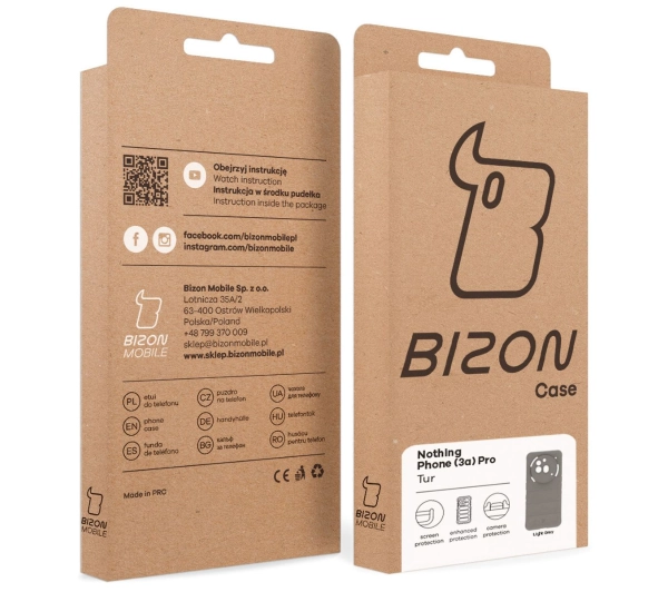 Bizon Tur do Nothing Phone 3a Pro Jasnoszary