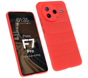 Etui Bizon Tur do Xiaomi Poco F7 Pro Czerwony
