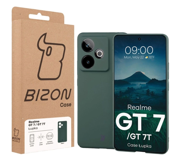 Bizon Case Łupka do Realme GT 7 / 7T, Zielony