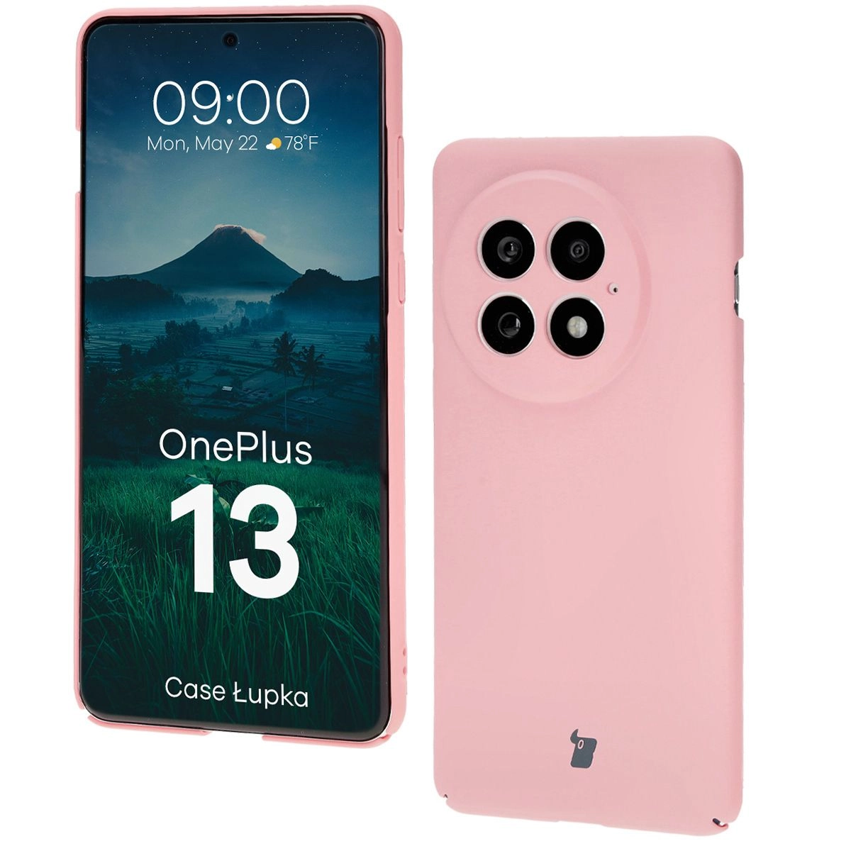Etui Bizon Łupka do OnePlus 13 Różowy