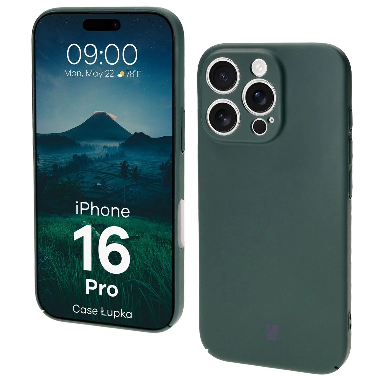 Etui Bizon Łupka do  iPhone 16 Pro Zielony