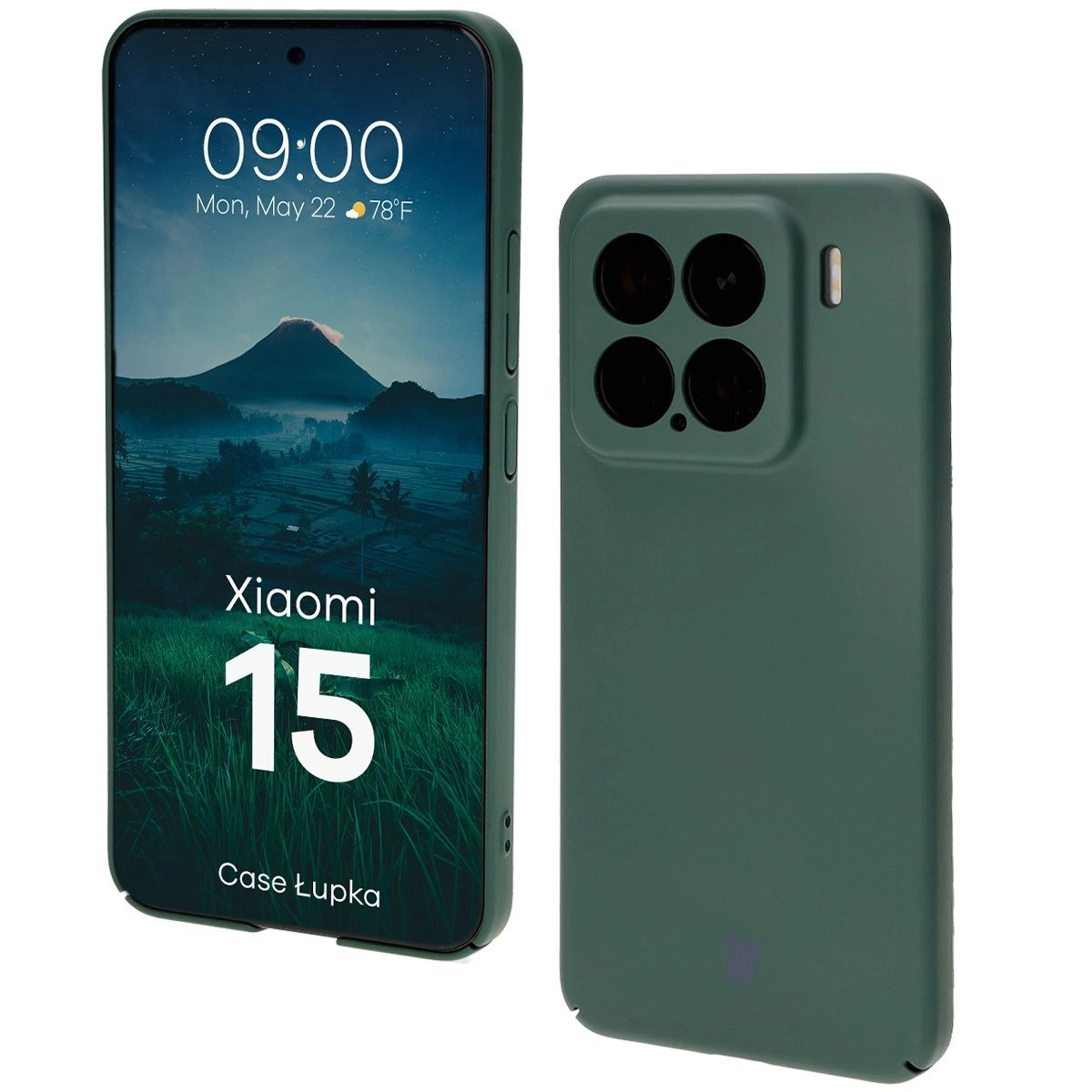 Etui Bizon Łupka do Xiaomi 15 Zielony