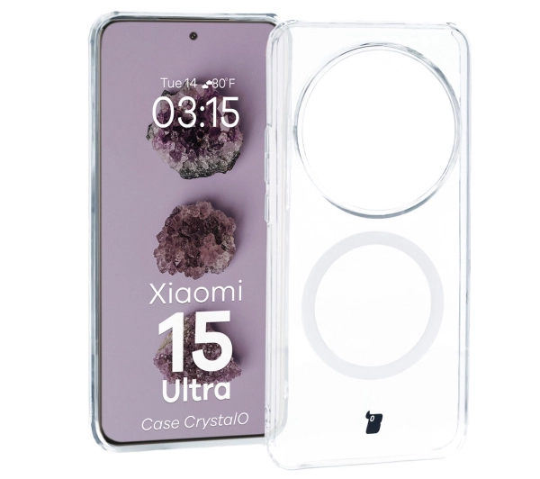 Bizon CrystalO z MagSafe do Xiaomi 15 Ultra Przezroczysty