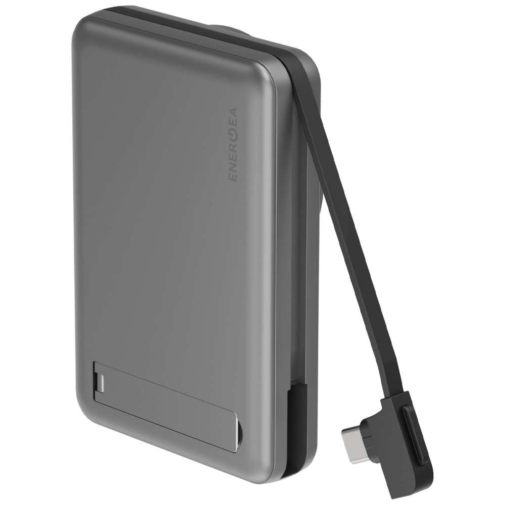 Powerbank Energea MagPac Pro Plus 10000mAh Wbudowany kabel USB-C PD 20W Qi2 MagSafe 15W Szary