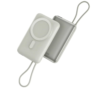 Bazic Fusion Mag 10000mAh MagSafe Wbudowany kabel USB-C PD 20W Szary