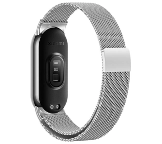 Pasek Beline do Mi Band 9/8 Magnetic Srebrny