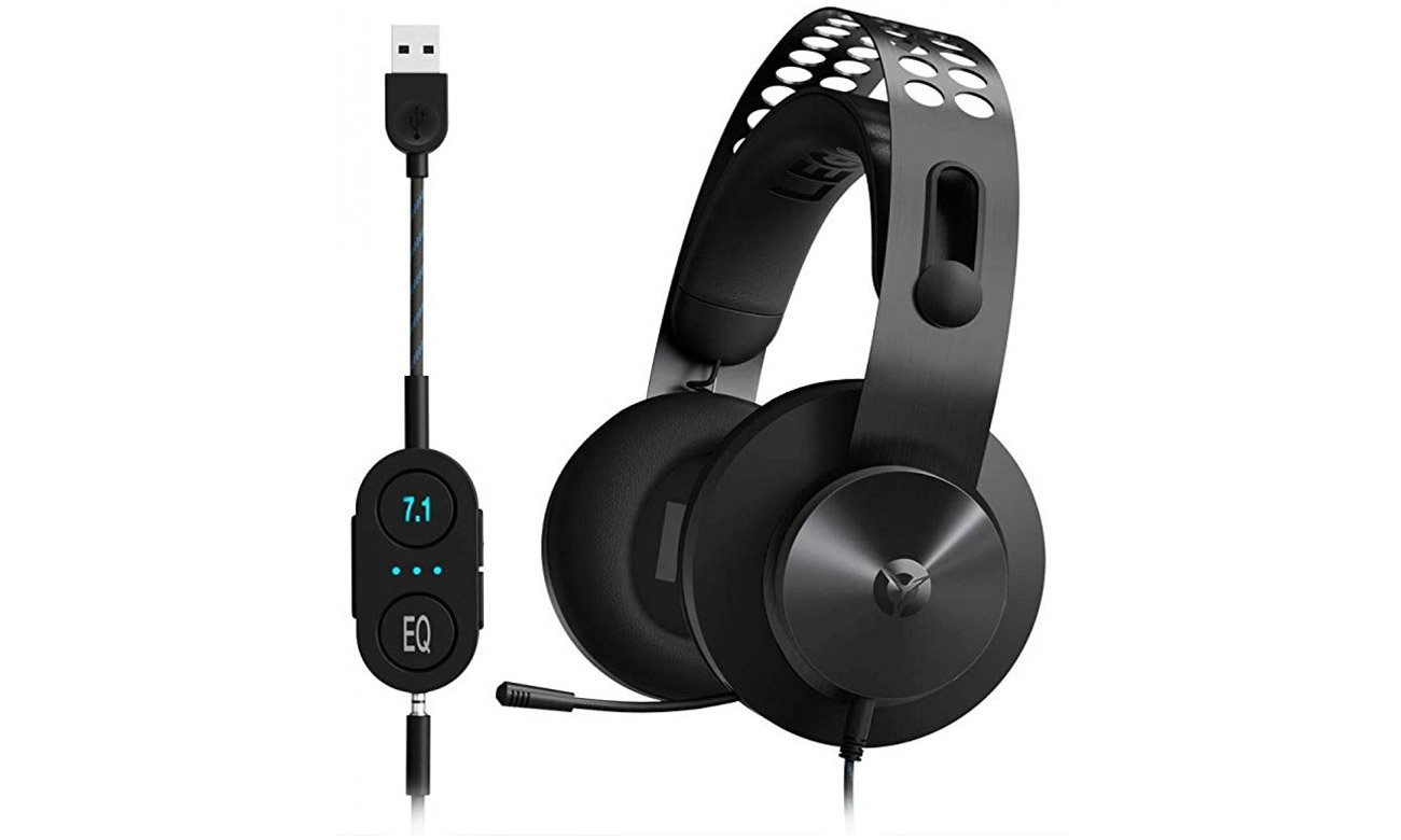 Słuchawki przewodowe z mikrofonem Lenovo Legion H500 Pro 7.1 Nauszne Czarny