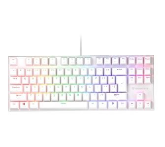 Klawiatura mechaniczna Genesis Thor 303 TKL RGB Outemu Peach Silent Biały