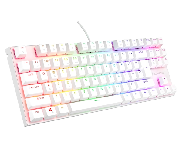 Genesis Thor 303 TKL RGB Outemu Peach Silent Biały