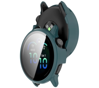 Nakładka na tarczę Bizon ze szkłem do Garmin Vivoactive 6 zielony
