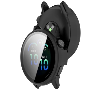 Nakładka na tarczę Bizon ze szkłem do Garmin Vivoactive 6 czarny