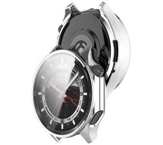 Nakładka na tarczę Bizon Felipe do OnePlus Watch 3 / Oppo Watch X2 srebrny