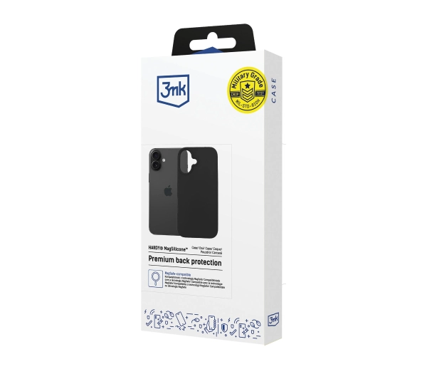 3mk Hardy MagSilicone Graphite do iPhone 16 Plus
