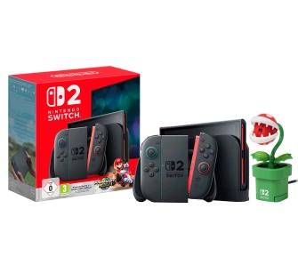 Konsola Nintendo Switch 2 Joy-Con Czarny + Mario Kart World + Kamera Piranha Plant