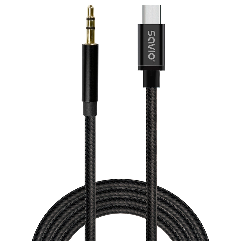Kabel Savio CL-187 USB-C do Mini Jack 3,5mm 1m DAC