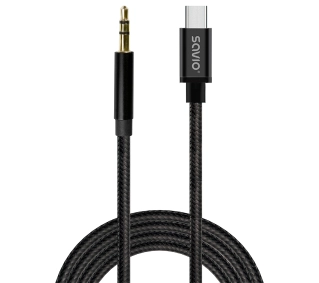 Savio CL-187 USB-C do Mini Jack 3,5mm 1m DAC