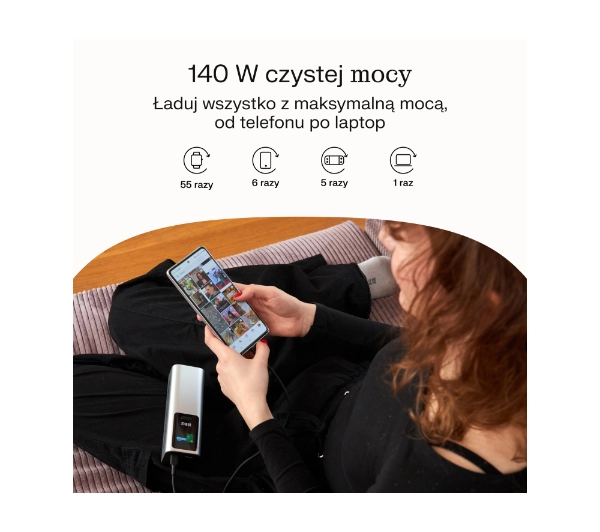 Green Cell PowerPlay Ultra PBGC25UD 25200mAh 140W Srebrny - ⚡ EURO HIT CENOWY! ⚡