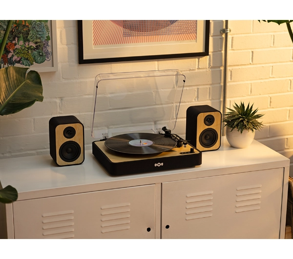 House of Marley Revolution + Głośniki (EM-JT304-SB) Manualny Napęd paskowy Bluetooth Czarno-beżowy - Kup na Raty - RRSO 0%