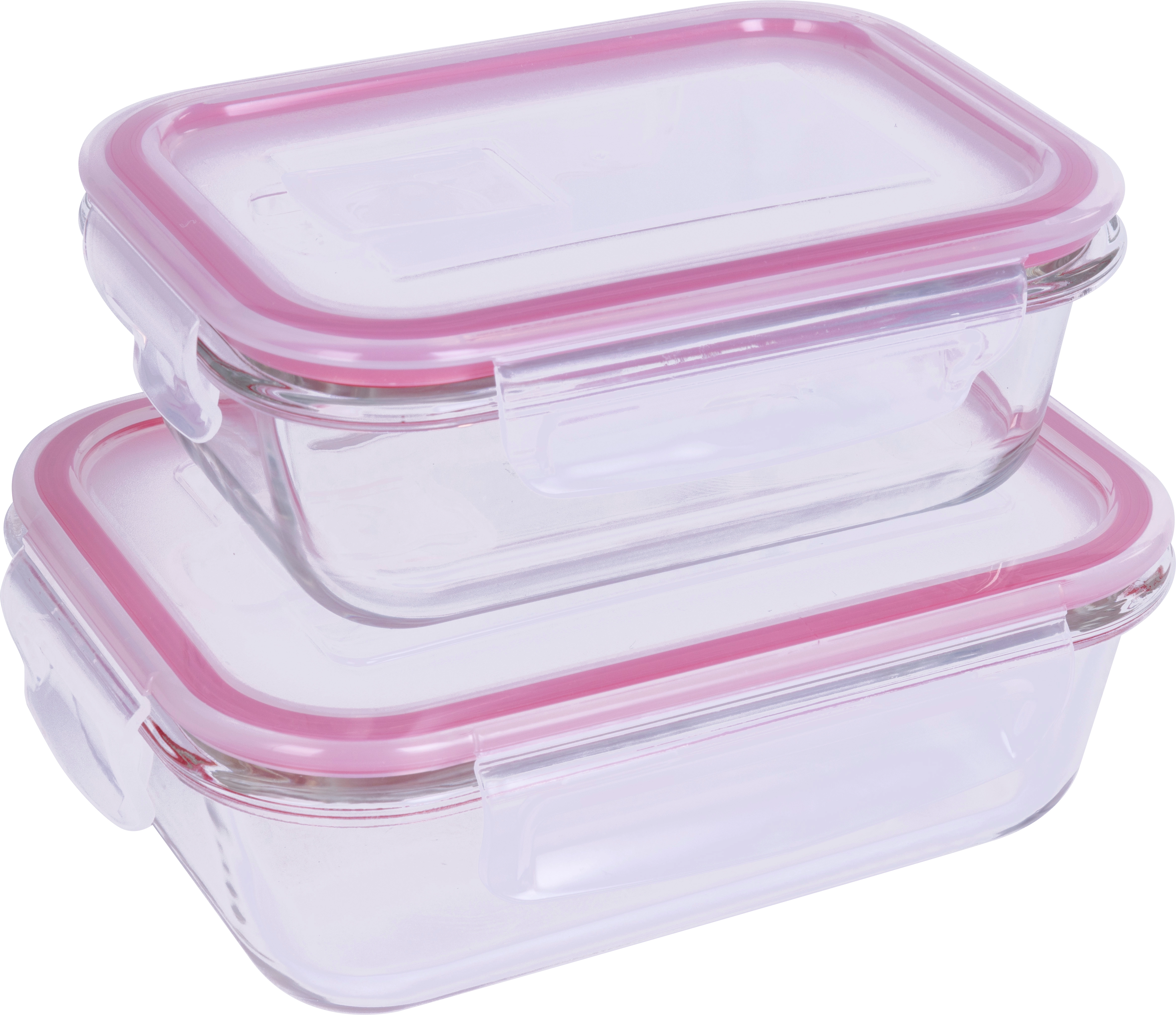 Zestaw pojemników Lamart Szklane Prostokątne LT6057 2szt AIR 600ml/1000ml