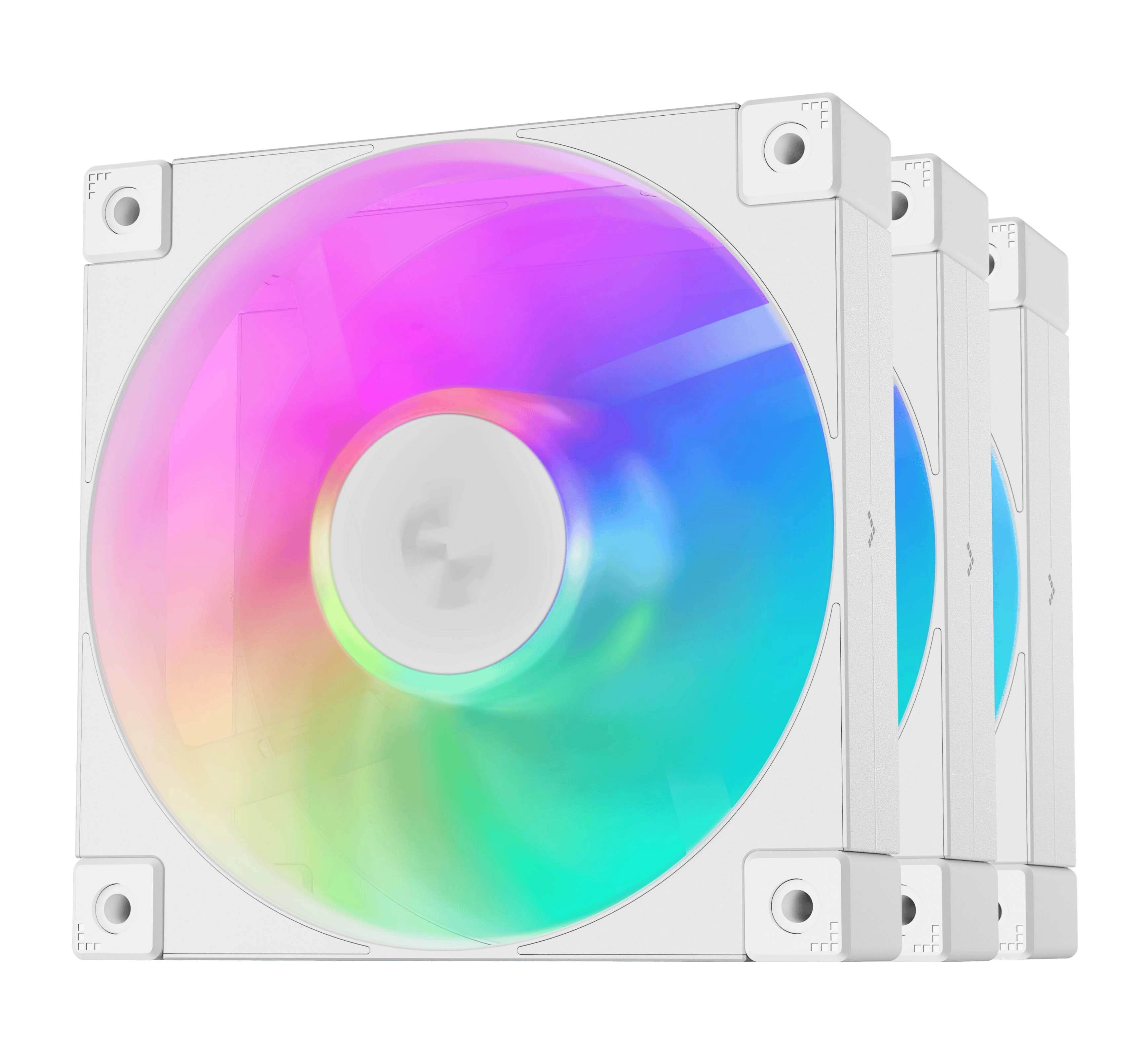 Zestaw wentylatorów DeepCool FD12 ARGB 120mm 3szt. Biały