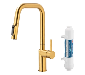 Bateria KFA Armatura Duero Pure 6623-312-31 Złoty mat Stal szlachetna