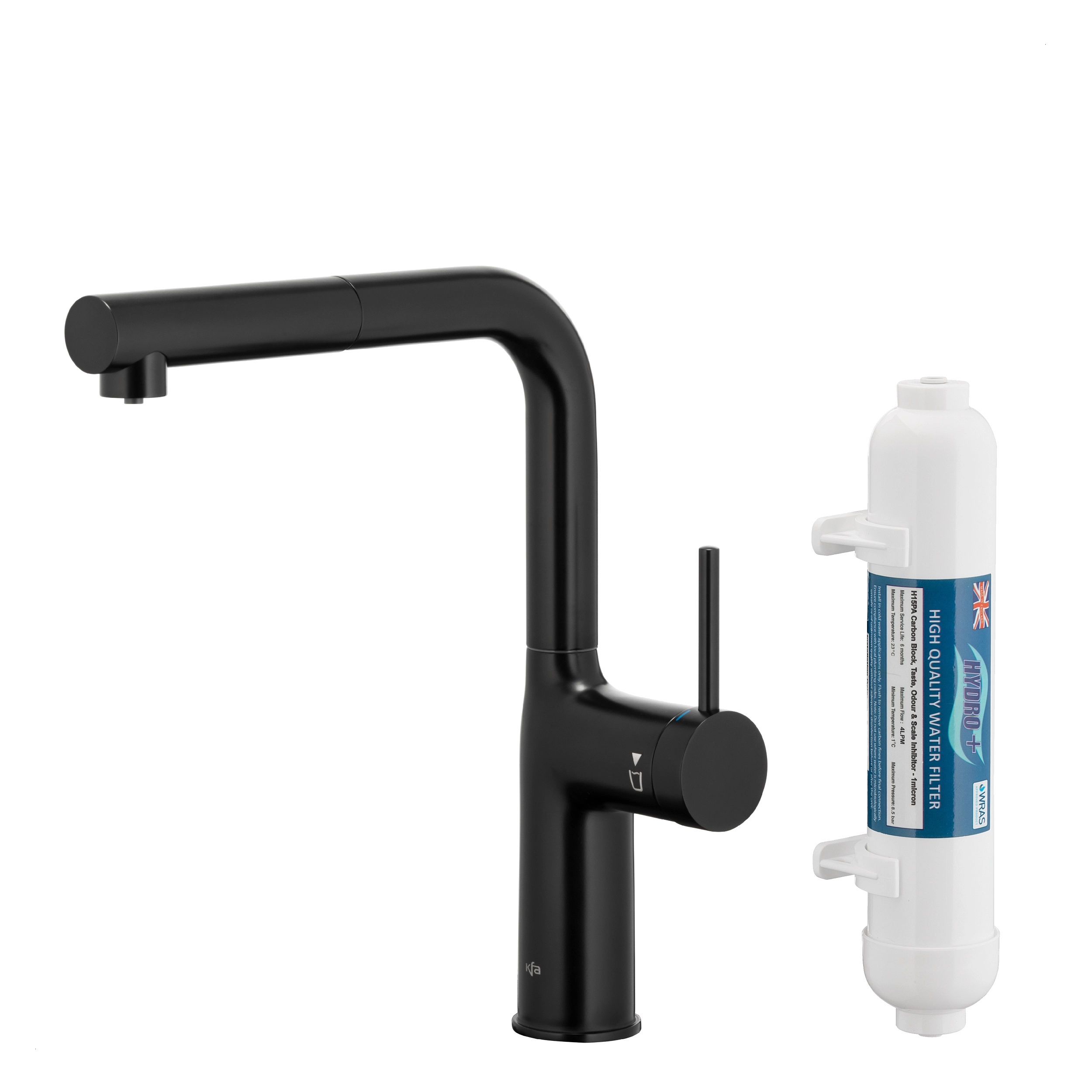 Bateria KFA Armatura Duero Pure Move 6623-422-81 Czarny mat Stal szlachetna