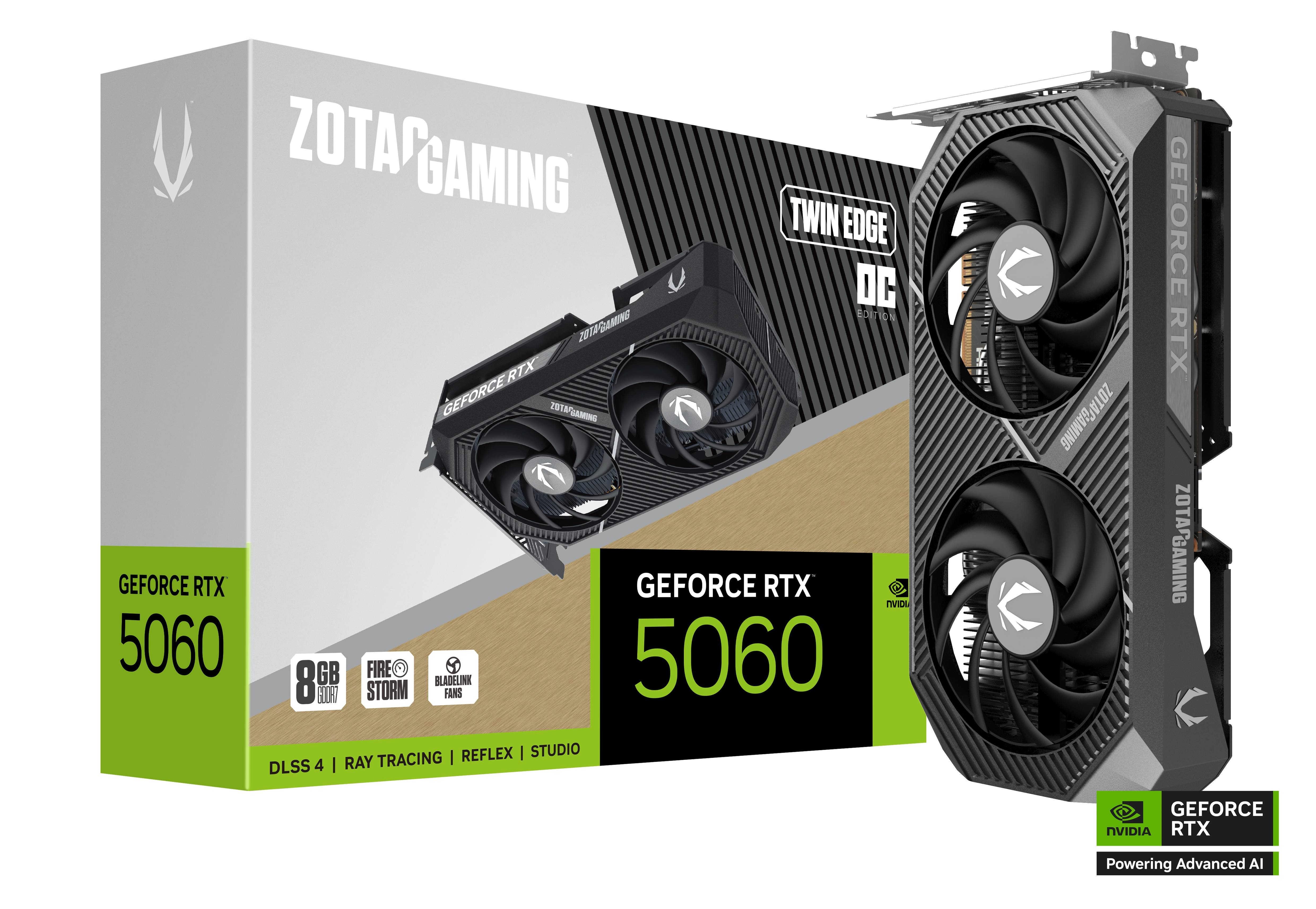 Karta graficzna Zotac Gaming GeForce RTX 5060 Twin Edge OC 8GB GDDR7 128bit DLSS 4