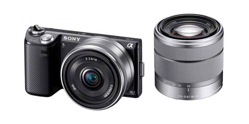 Sony NEX-5ND + 16 mm + 18-55 mm (czarny) - Opinie, Cena