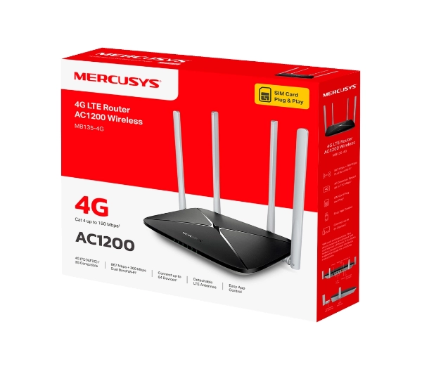 Mercusys MB135-4G Czarny