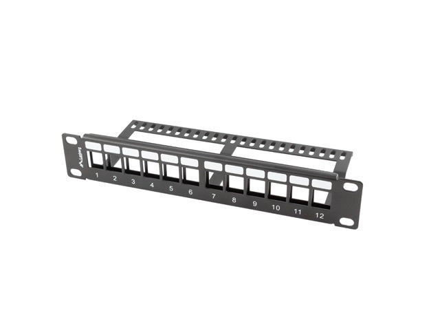 Patch panel Lanberg PPKS-9112-B PUSTY 12 PORT 1U 10" Czarny