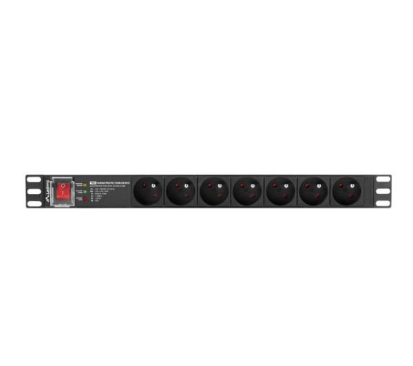 Lanberg RACK PDU 1U 16A 7x230V 2m Czarny
