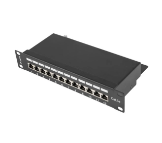 Lanberg PPF5-9012-B 12 PORT 1U 10" KAT.5E FTP Czarny