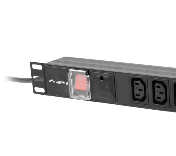 Lanberg RACK PDU 1U 10A 10xC13 2m Czarny